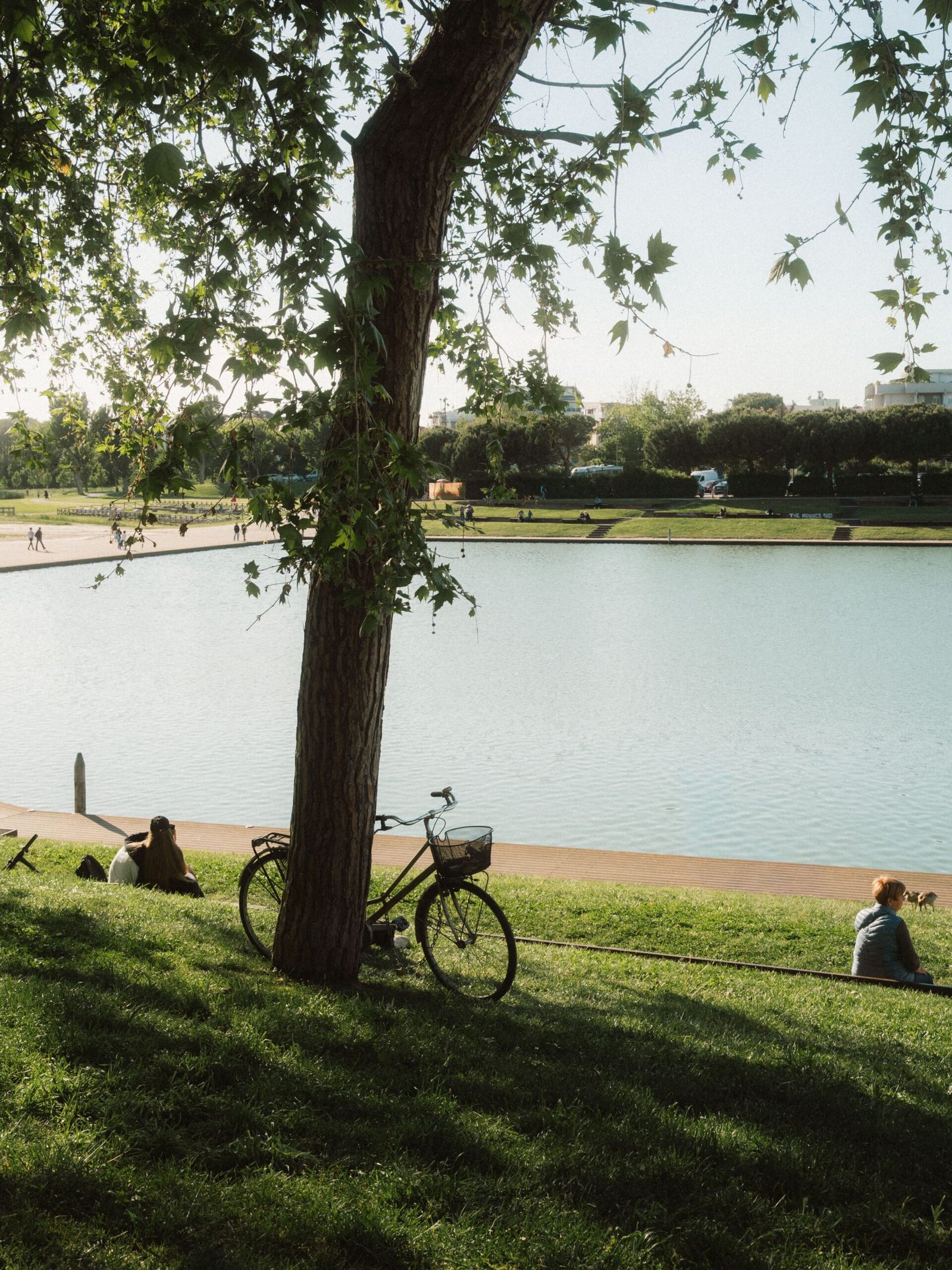 Cyclistes sur l'itinéraire des Châteaux à vélo, en bordure du parc des gîtes en Sologne