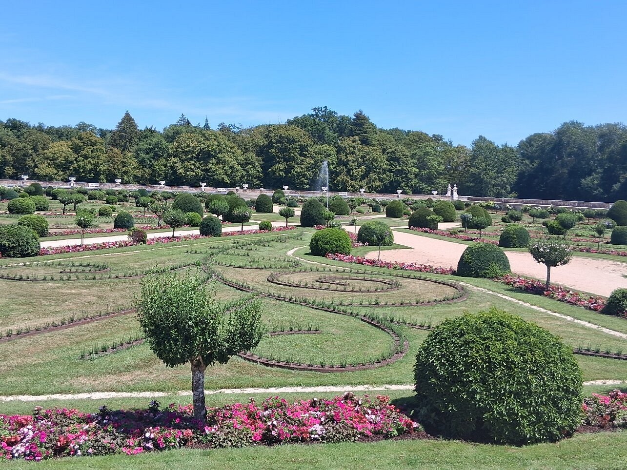 Les jardins à la française du château de Chenonceau